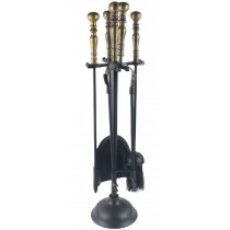 Duchess Companion Set - Black / Antique Brass 61cm