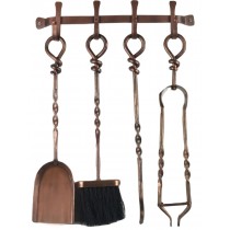 Hanging Companion Set - Antique Copper Finish 58cm