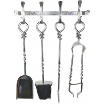 Nickel Plated Twist Hanging Companion Set 58cm (Rust Spot Warning)