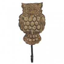 Mango Wood Owl Design Hook 18.8cm