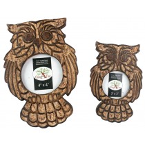 Set Of 2 Wise Owl Photo Frames 24.5cm