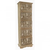 Fox 5 Drawer Cabinet - White Finish