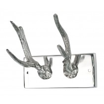 Aluminium 2 Horn Hook Wall Hanger 16cm