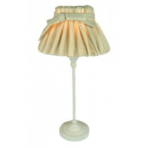 Vintage Cream Table Lamp with Linen Bow Shade 44cm