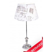 Polished Aluminium Lamp with Shade