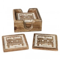 Set of 6 - 4x4 Front View Coasters 11cm