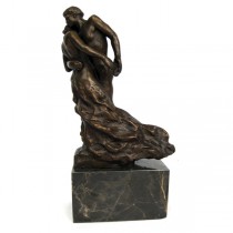 Couple Dancing Bronze Sculpture On Marble Base