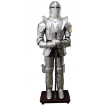 Silver Medieval Suit of Armour With Sword 178cm