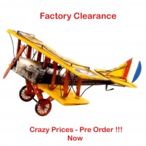 44.5cm Yellow Bi-Plane - Tricolore - PRE-ORDER