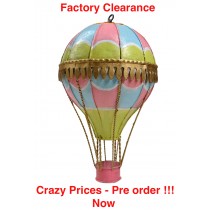 20cm Green, Blue and Pink Mongolfier Balloon - PRE-ORDER