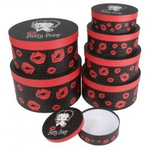 Set Of 7 Betty Boop Round Boxes 32cm