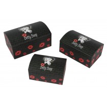 Set Of 3 Betty Boop Chest Boxes 25.5cm