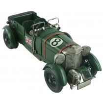 Vintage British Racing Green Car - 32cm 