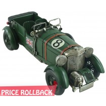 Vintage British Racing Green Car - 32cm 
