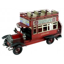 Vintage Red Open Top Bus - 33cm