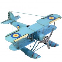 Vintage Seaplane Blue 32cm