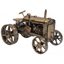 Allis Chalmers Tractor with Steel wheels Vintage - Polished Metal - 25.5cm