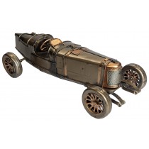 Boat Tail Vintage Sports Car - Polished Metal - 32.5cm