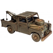 4X4 Tow Truck - Polished Metal - 34cm