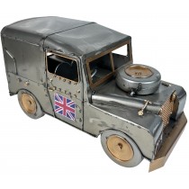 Union Jack  Polished Metal Off-Roader 4X4  - 28cm
