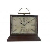 43cm Leather Mantle Clock **Slight Seconds**