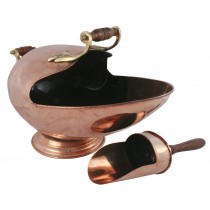 Solid Copper Fish Mouth Scuttle 48cm