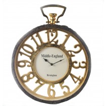 Gold Clock With Tree Bark Frame
