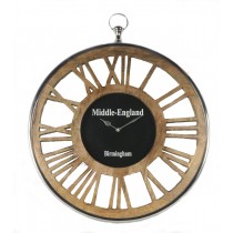 Round Wall Clock Wooden Numerals 61cm