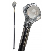 Clear Ball Claw (Glass) Swagger Cane / Walking Stick - 93.5cm