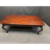 Acacia Coffee Table With Cast Iron Legs 120cm