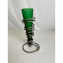 L/Green Frosted Glass Cone 22cm (D) Min 2