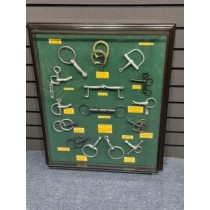 Horsebits In Glass Showcase 83 x 68cm