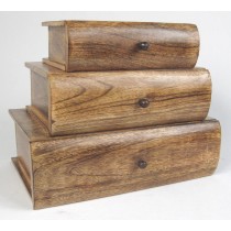 Mango Wood 3 Drawer Book Chest