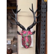 Deer Head (Red Tartan) - 86cm 
