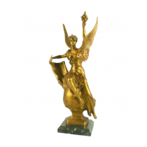 Gilded Brass Statue on Marble base