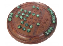 Solitaire with Marbles Sheesham Wood - 22cm