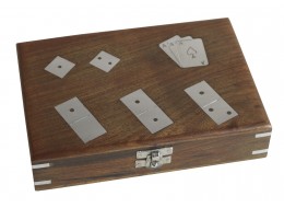 Card, Dice & Dominos Box with Cards 21cm