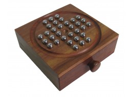 Solitaire With Drawer Sheesham Wood - 14cm