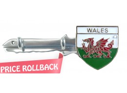 Wales Key Holders Aluminium With 2 Hooks 30cm