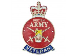 25cm British Army Veteran Plaque Cast Aluminium
