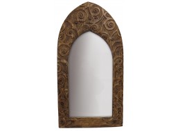 Mango Wood Tree Of Life Design Mirror 60.5cm (Small) 