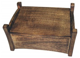 Mango Wood Plain Jewellery Box 26cm