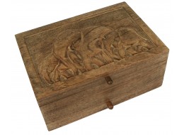 Mango Wood Elephant Vanity Box 33cm