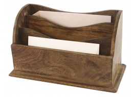 Mango Wood Large Plain Letter Rack