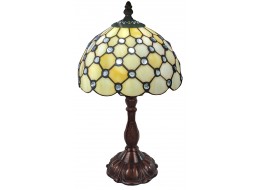 Cream Jewelled Tiffany Table Lamp (Small) 33cm