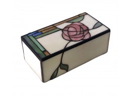 Mackintosh Style Tiffany Jewellery Box 20.0cm