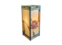 Mackintosh Tiffany Style Square Table Lamp 27cm