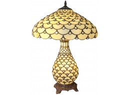 Cream Jewelled Tiffany Umbrella Table Lamp 59cm