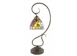 Spot Design Tiffany Shade On Scroll  Base 58cm With 15cm Shade Dia 