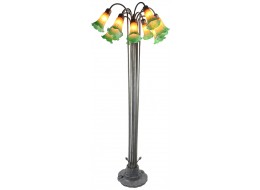 12 Shade Lily Floor Lamp Amber/Green - 149cm